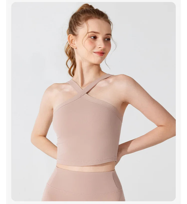 Sports Bra Top Qui Dry Running o Absorption Beautiful Ba Gym Yoga Clothes Summer Sports Underwear Women's Vest