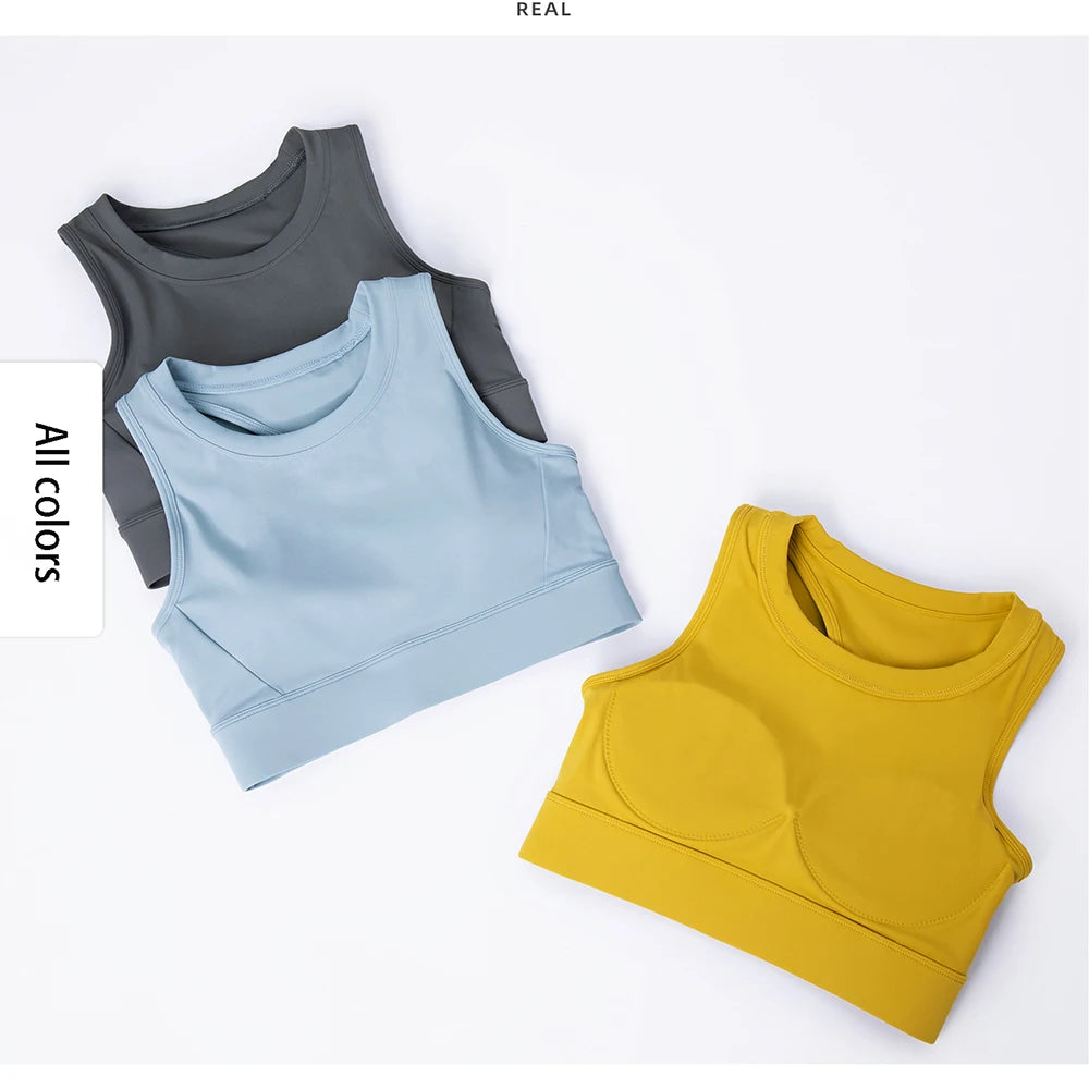 Sports Top Fitness Yoga Bra Gym Sport Bra Women Semi-fixed Cup Women Clothing Hollow Back Sports Underwear Tights Workout Top