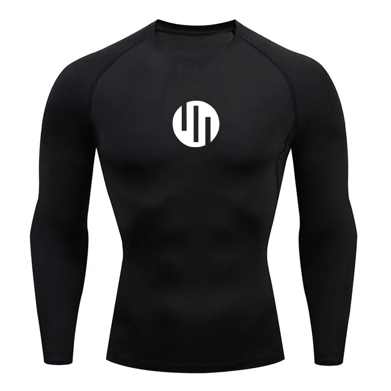 Men's T-shirt Fitness Compression Shirt Quick Dry Short Sleeve Gym Muscle Shirt Breathable White Black Sun protection Sportswear