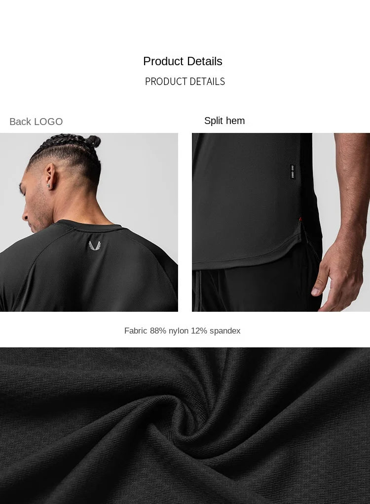 Gym Mens Summer Casual Skinny Compression T-Shirt Short Sleeve Tee Man Fitness Quick Dry Sport Sweatshirt Tops Workouts Clothing