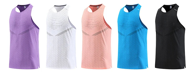 Men Gym Vest Breathable Mesh track and field Summer Cool Beach Travel Undershirt Basketball Training Fashion Running Tanks Top