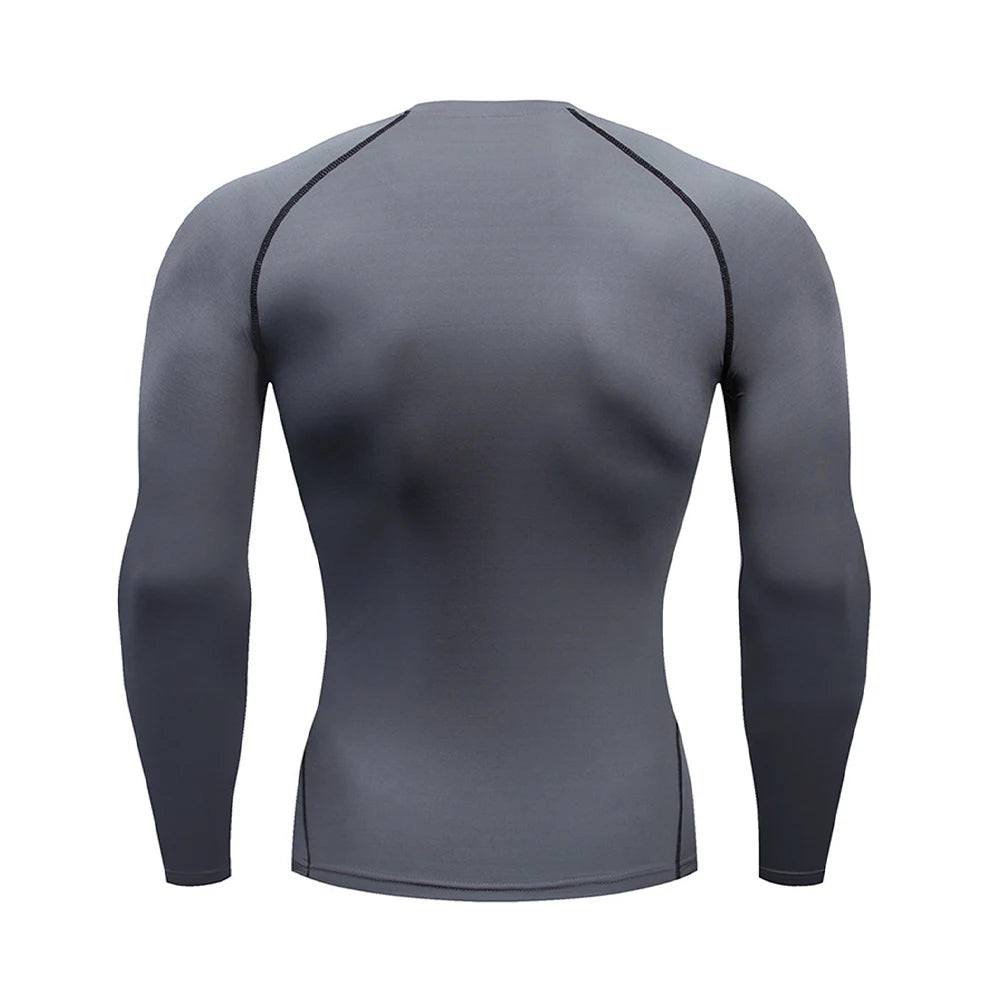 Men's Sports Top Quick Dry Compression Sportswear Second Skin Gym Workout  Jogging sport Long Sleeve Fitness T-Shirt Men