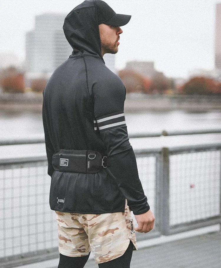 Mens Running Jackets Hoodies Fitness Sportswear Gym Clothing Bodybuilding Workout Sweatshirt Jogging Training Hooded Sport Shirt