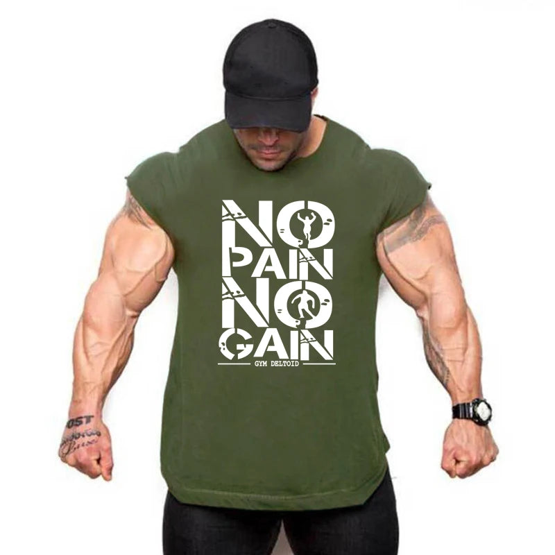 Gym Clothing Mens Bodybuilding Hooded Tank Top Cotton Sleeveless Vest Sweatshirt Fitness Workout Sportswear Tops Male Suspenders