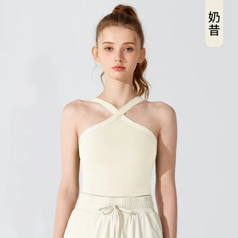 Sports Bra Top Qui Dry Running o Absorption Beautiful Ba Gym Yoga Clothes Summer Sports Underwear Women's Vest