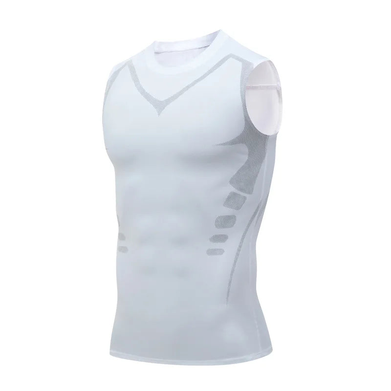 Men's Fitness Clothing Short Sleeve Sleeveless Tight Shirt Running Basketball Training Top Gym Vest Style Lightweight