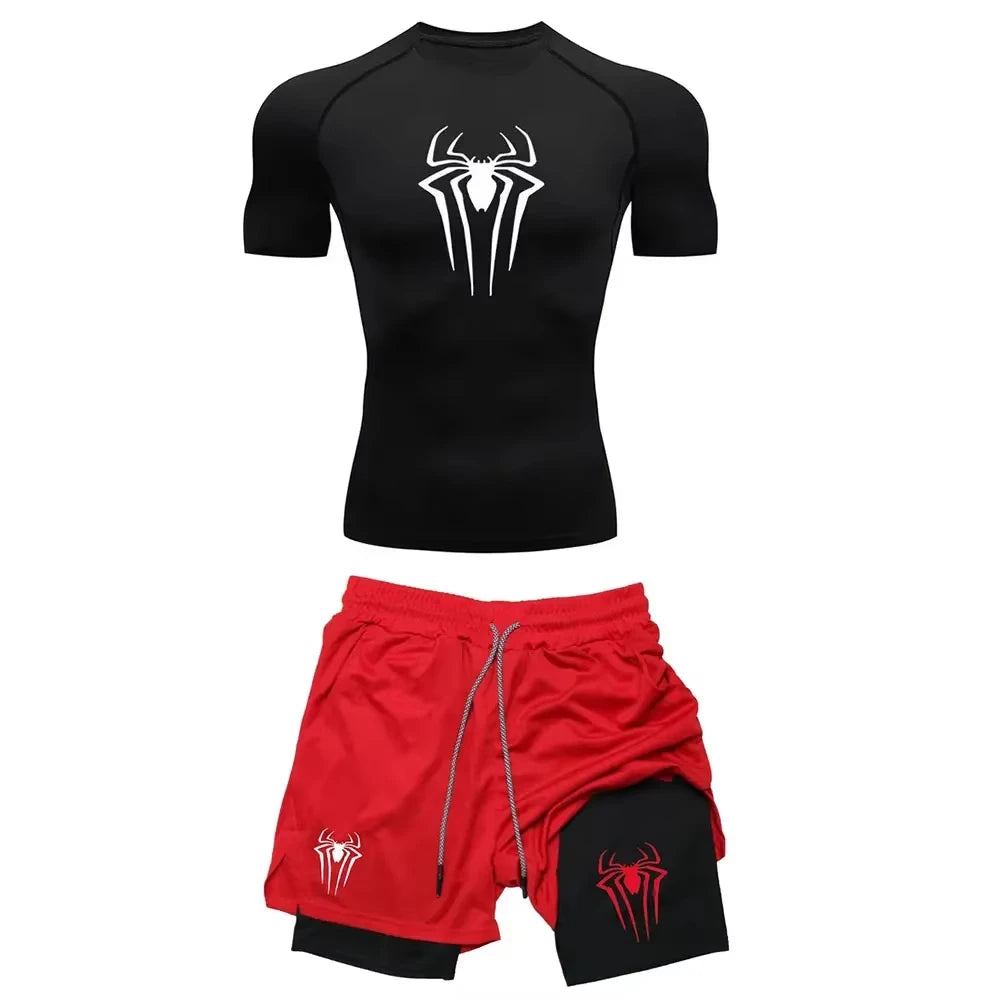 Running Men Gym Sportswear Sports Set Tracksuit Sweatsuit Football Clothing Jogging Fitness Wear Training Summer Suit
