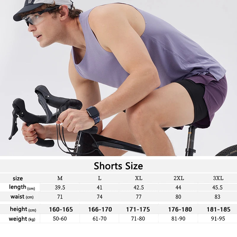 Men's Running Shorts Gym Sports Fitness Training Jogging Sportswear Breathable Quick-Dry Compression Workout Clothing