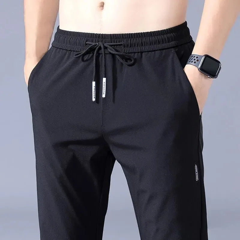 Men's Running Pants Sportswear Jogging Sweatpants Quick Dry Thin Tracksuit Elastic Gym Fitness Trousers Training Sport Pants Men