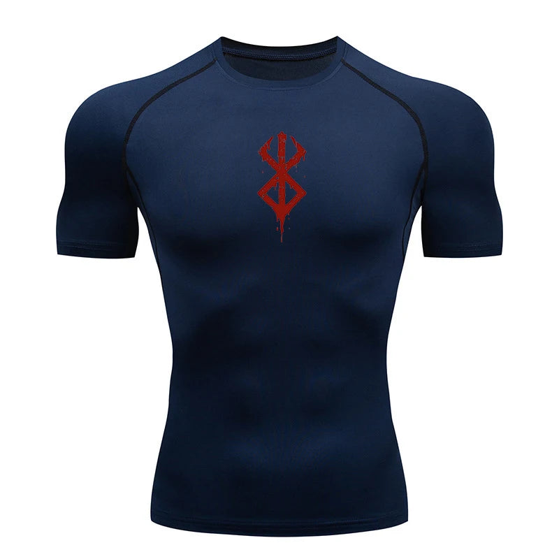 Gym Compression T-shirt Summer Sport Run Top T-shirt Men Fitness Workout Quick Dry Jogging Short Sleeves Tees Shirt Men Clothing
