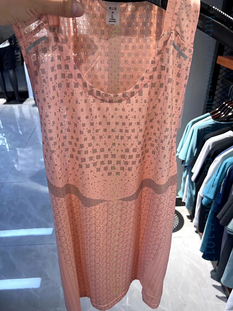 Men Gym Vest Breathable Mesh track and field Summer Cool Beach Travel Undershirt Basketball Training Fashion Running Tanks Top