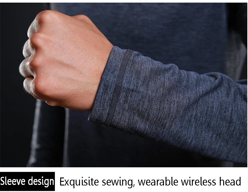 Men Elastic Running Tops Breathable Long Sleeve Gym t Shirt Male Casual Hooded t-Shirts Quick Dry Fitness Shirts Man Clothing