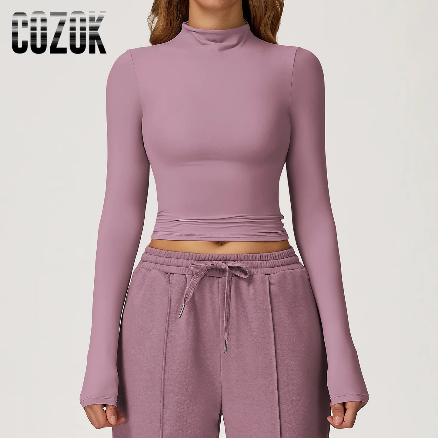 Yoga Shirts for Women 2025 Long Sleeve Quick-drying Fitness Sports Top Gym Clothes Workout Top High-necked Versatile Outer Wear