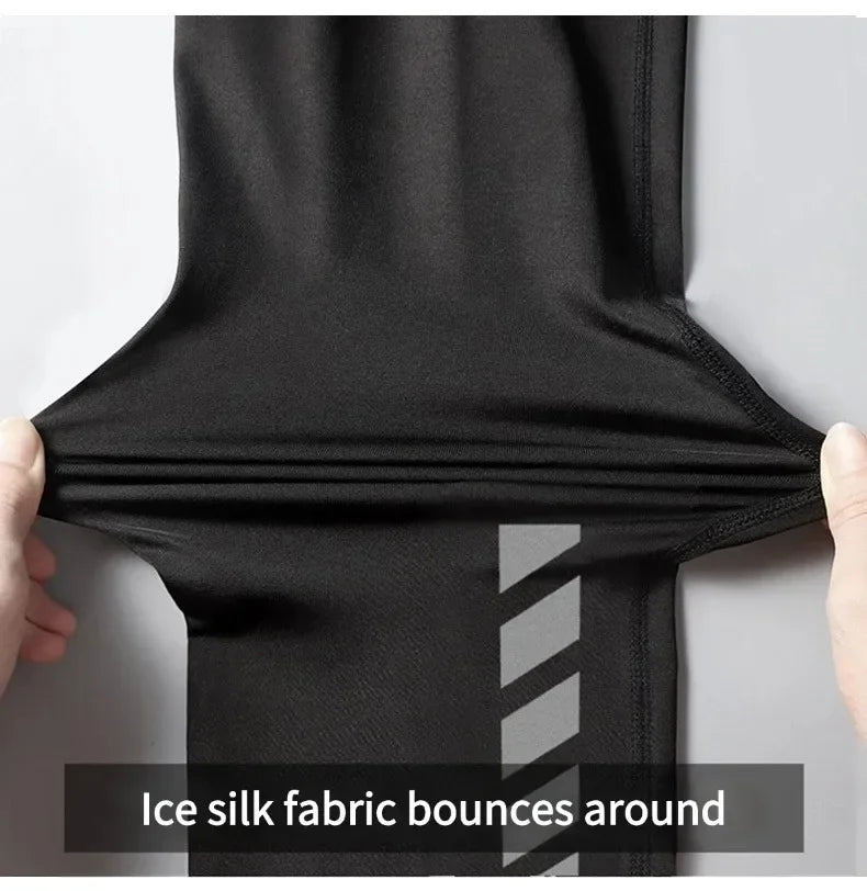 Men's running suit, long sleeve top + long pants + shorts, comfortable fit light, autumn training outdoor exercise clothing