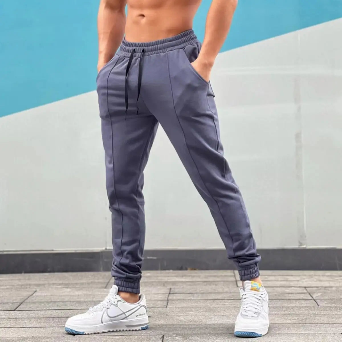 Gym Fitness Sports Pants Men's Trousers Cotton Open Crotch Erotic Outdoor Sex Casual Running Joggers Basketball Sweatpants Men