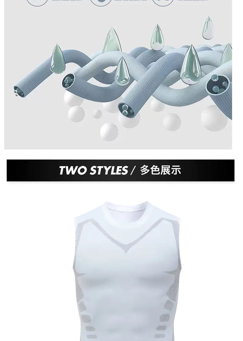 Men's Fitness Clothing Short Sleeve Sleeveless Tight Shirt Running Basketball Training Top Gym Vest Style Lightweight