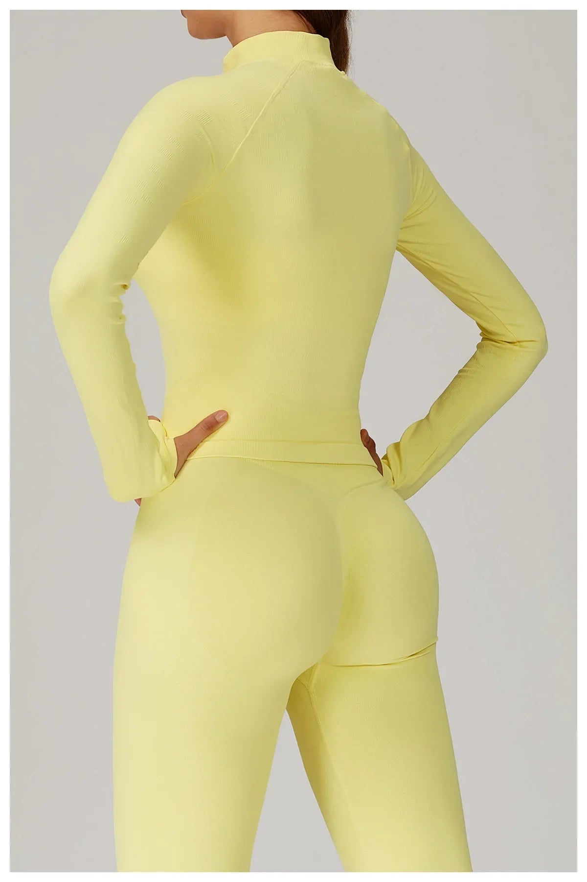 Seamless 2 Pieces Yoga Suit Sports Outfits Women Gym Set Women Tracksuit Running Workout Long Sleeve Sports Shirt Yoga Clothing