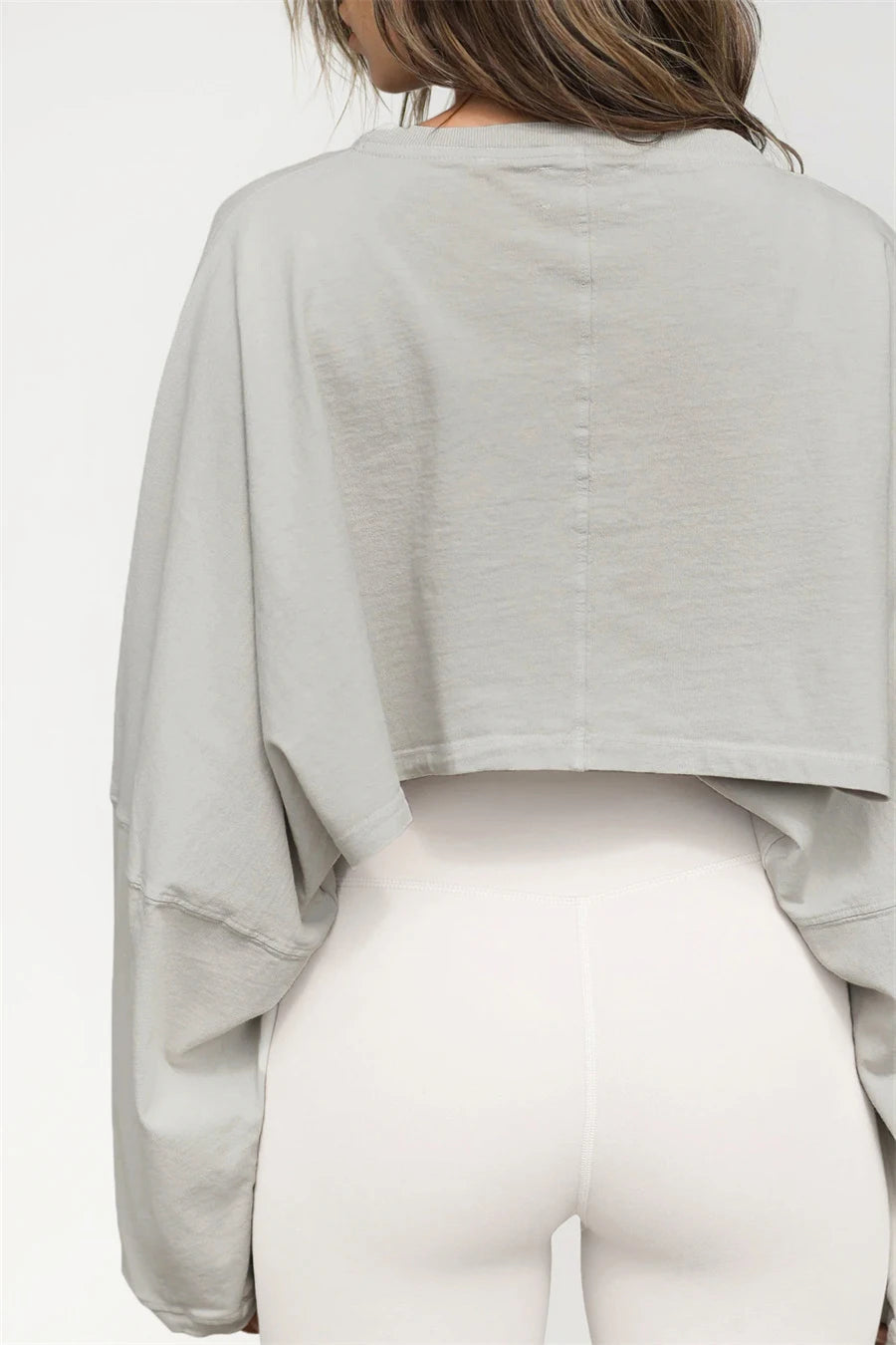 Women Sports T-Shirts Gym Clothing Yoga  Crop Top Loose Tops Long Sleeve Sportswear Workout Clothing Fitness Smock All Seasons