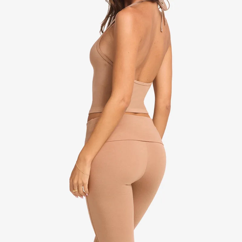 2 Pieces Yoga Set Gym Set Workout Clothes for Women High Waist bell-bottoms Sports Bra Suit Female Clothing Women Tracksuit vest