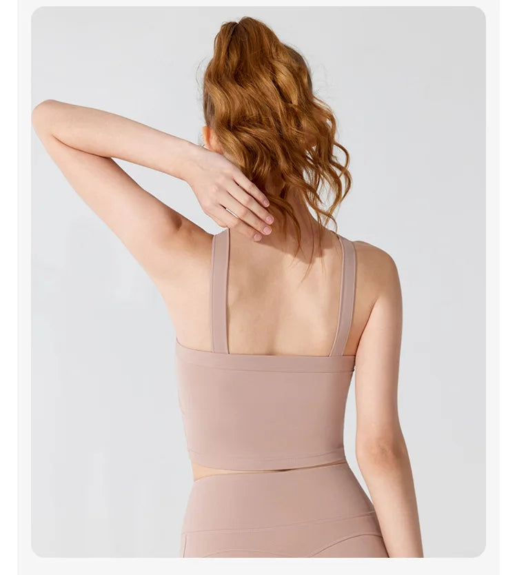 Sports Bra Top Qui Dry Running o Absorption Beautiful Ba Gym Yoga Clothes Summer Sports Underwear Women's Vest