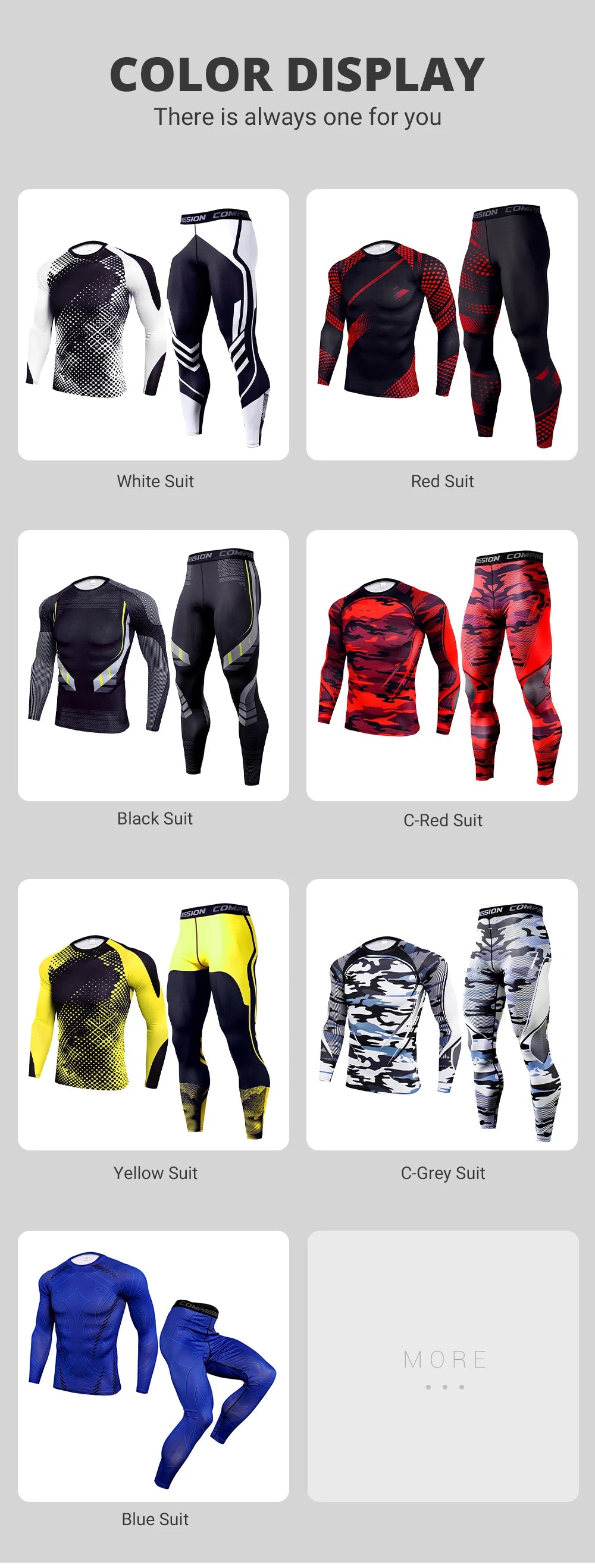 Men's Compression Sportswear Suits Gym Tights Training Clothes Workout Jogging Sports Set Running Rashguard Tracksuit For Men