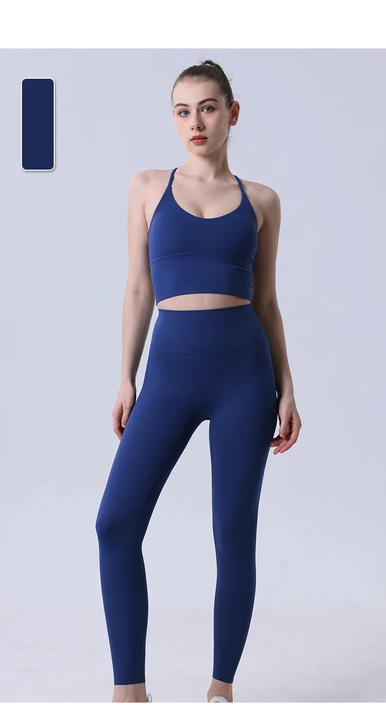 2 Piece Yoga Clothes Women's Tracksuit Athletic Wear Pilates Fitness Suit Gym Workout Push Up Clothes Sports Leggings Suit👚👚