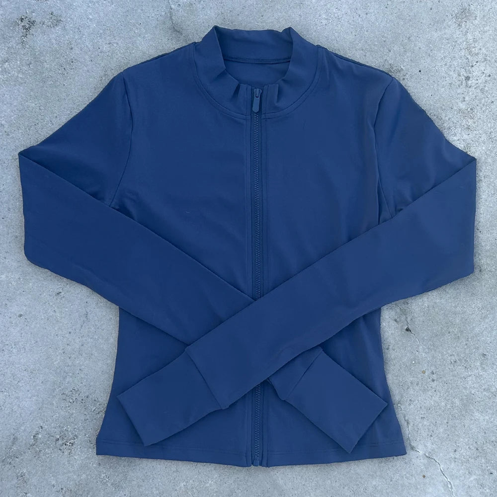 Women Sport Jacket Long Sleeve Shirt Workout Coat Gym Training Clothing Yoga Sportswear