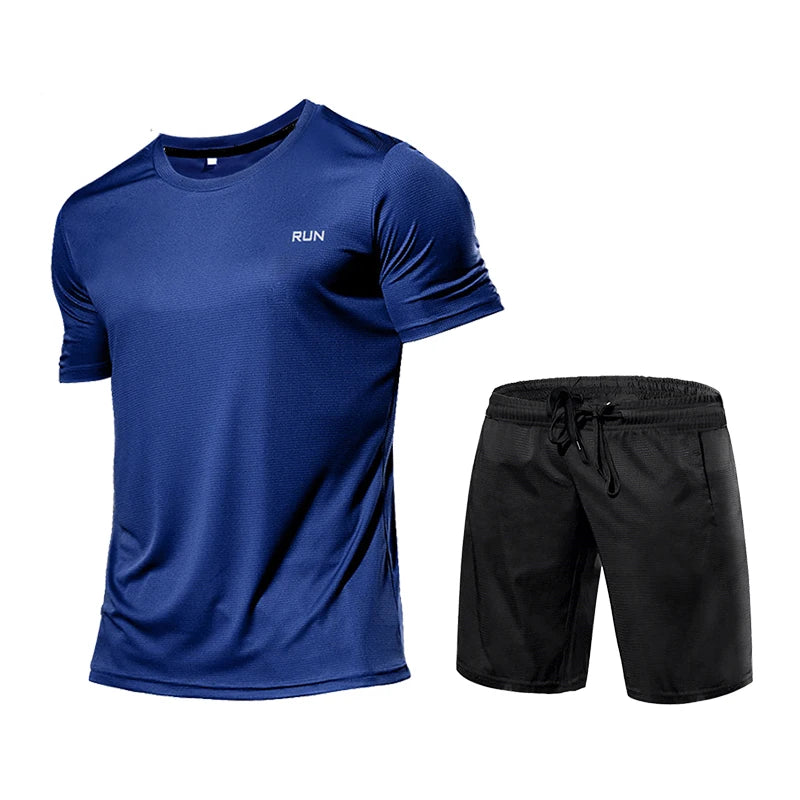 Men's Sportswear Tracksuit Gym Compression Clothing Fitness Running Set Athletic Wear T Shirts Ropa Deportiva Hombre Camisetas