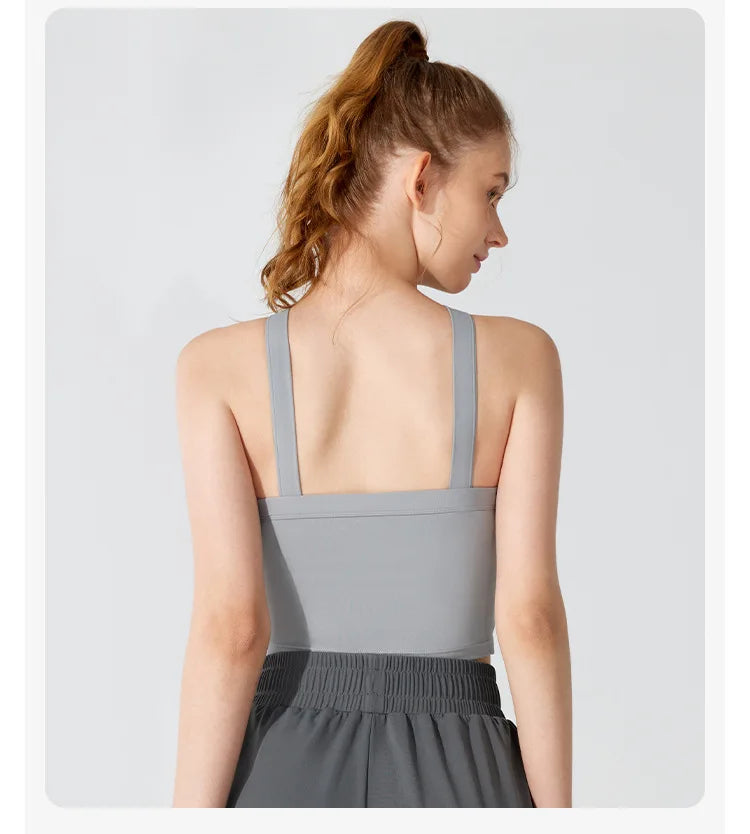 Sports Bra Top Qui Dry Running o Absorption Beautiful Ba Gym Yoga Clothes Summer Sports Underwear Women's Vest