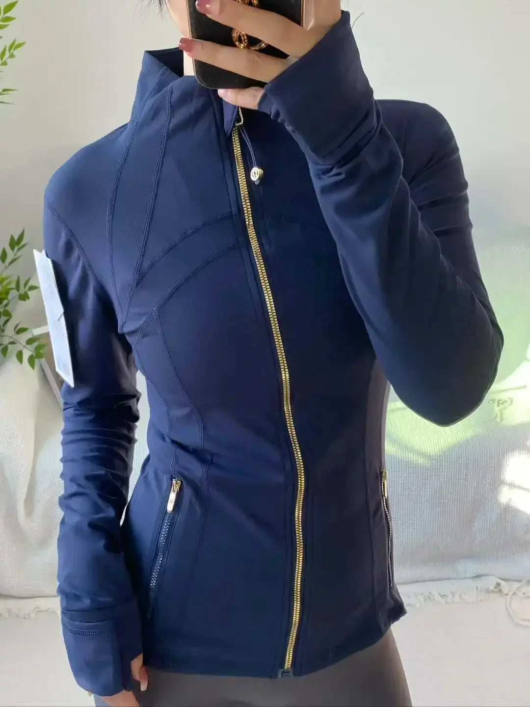 Women Zip Fitness Clothes Long Sleeve Sports Jacket Gym Clothes Woman Yoga Shirt Quick Dry Top Sunscreen Sportswear Yoga Clothes