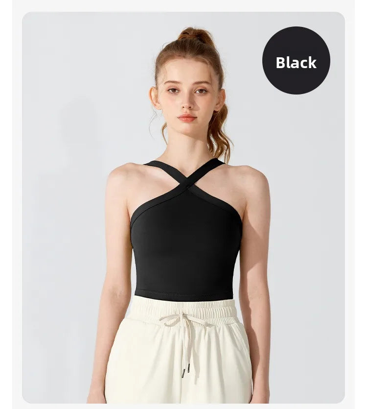 Sports Bra Top Qui Dry Running o Absorption Beautiful Ba Gym Yoga Clothes Summer Sports Underwear Women's Vest