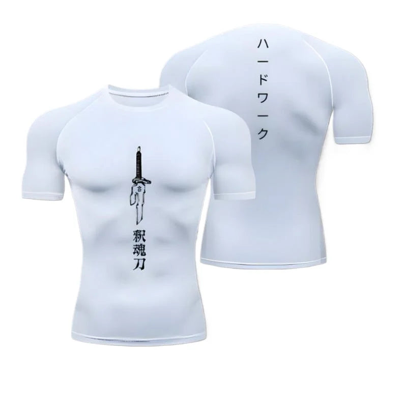 Men's compression shirt sportswear running fitness gym compression anime Fushiguro gym clothing
