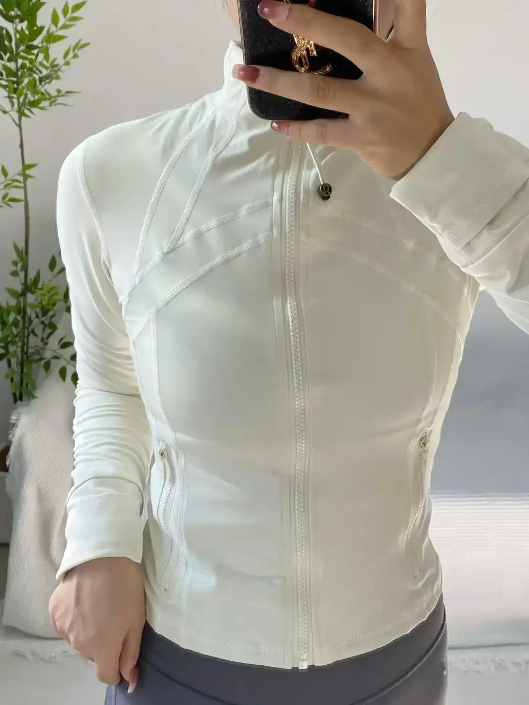 Women Zip Fitness Clothes Long Sleeve Sports Jacket Gym Clothes Woman Yoga Shirt Quick Dry Top Sunscreen Sportswear Yoga Clothes