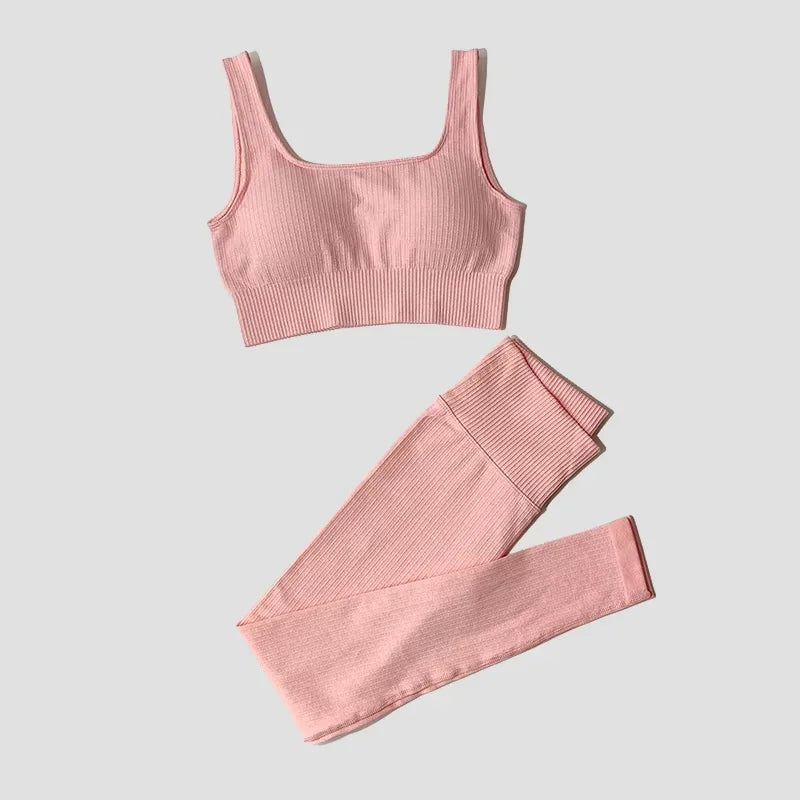 Women's Sportswear Fitness Yoga Sets High Waist Sports Leggings Yoga Bra Gym Clothing Workout Sport Suits