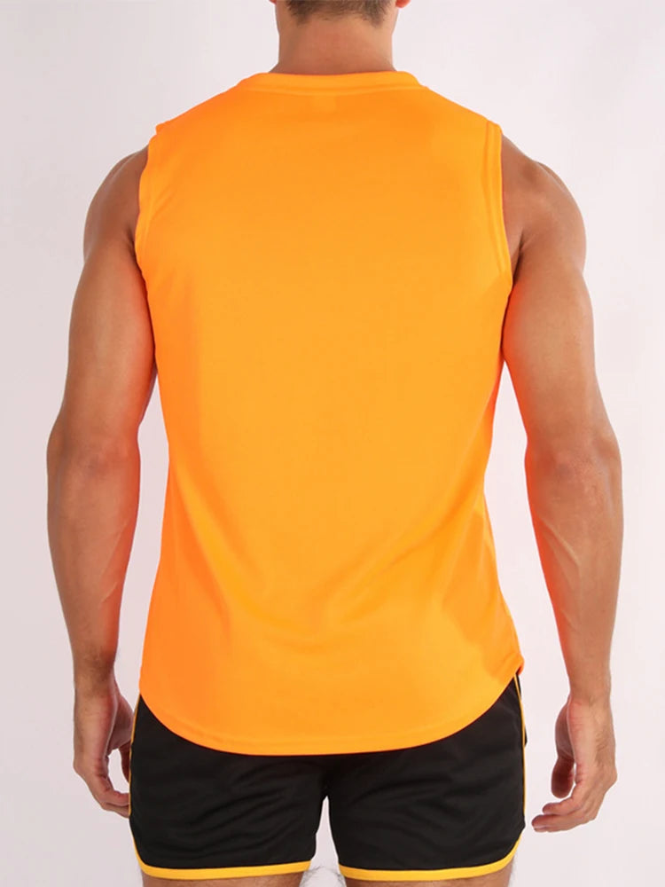2025 Summer  Men's Sleeveless Fitness Vest New Running Gym Sportswear Printed Men's Clothing for Fitness And Running
