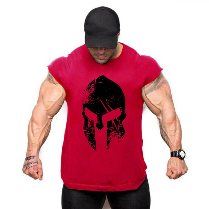 Men's summer fashion trend fitness sleeveless gym running shirt sports single muscle casual fitness clothing