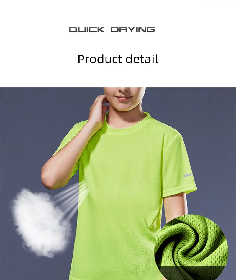Children's Sportswear 2025 Summer Running Sportswear Boys Quick Dry Two-Piece Set Gym Clothing Fitness Suits With Shorts