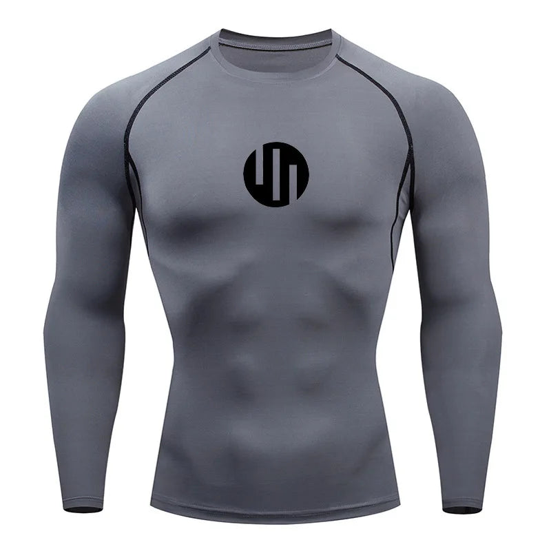 Men's T-shirt Fitness Compression Shirt Quick Dry Short Sleeve Gym Muscle Shirt Breathable White Black Sun protection Sportswear