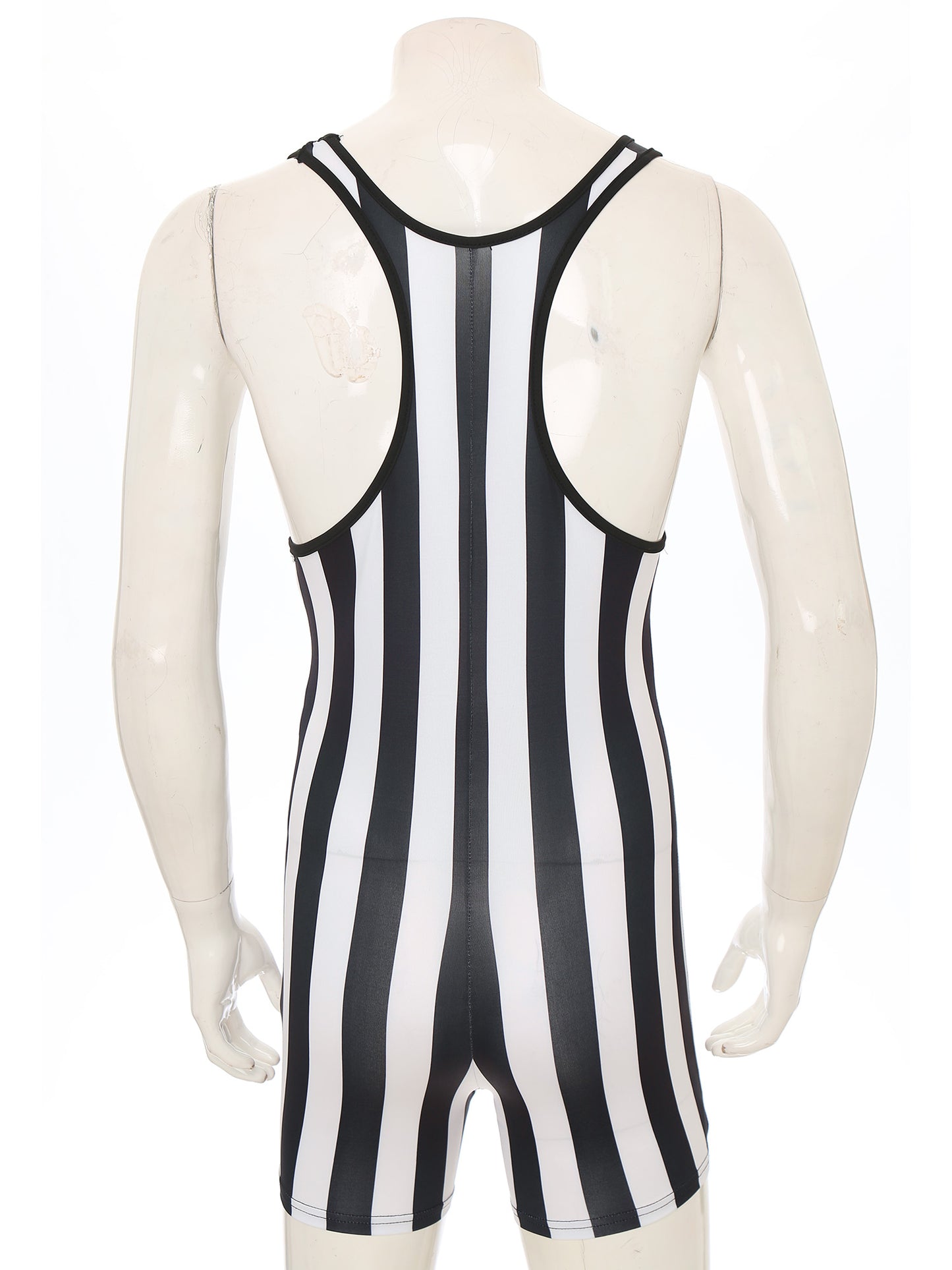 Men's Swimwear Gym Sports Yoga Gymnastics Leotard Bodysuits Striped Jumpsuit Swimming Suits Workout Wrestling Singlet Bodysuit