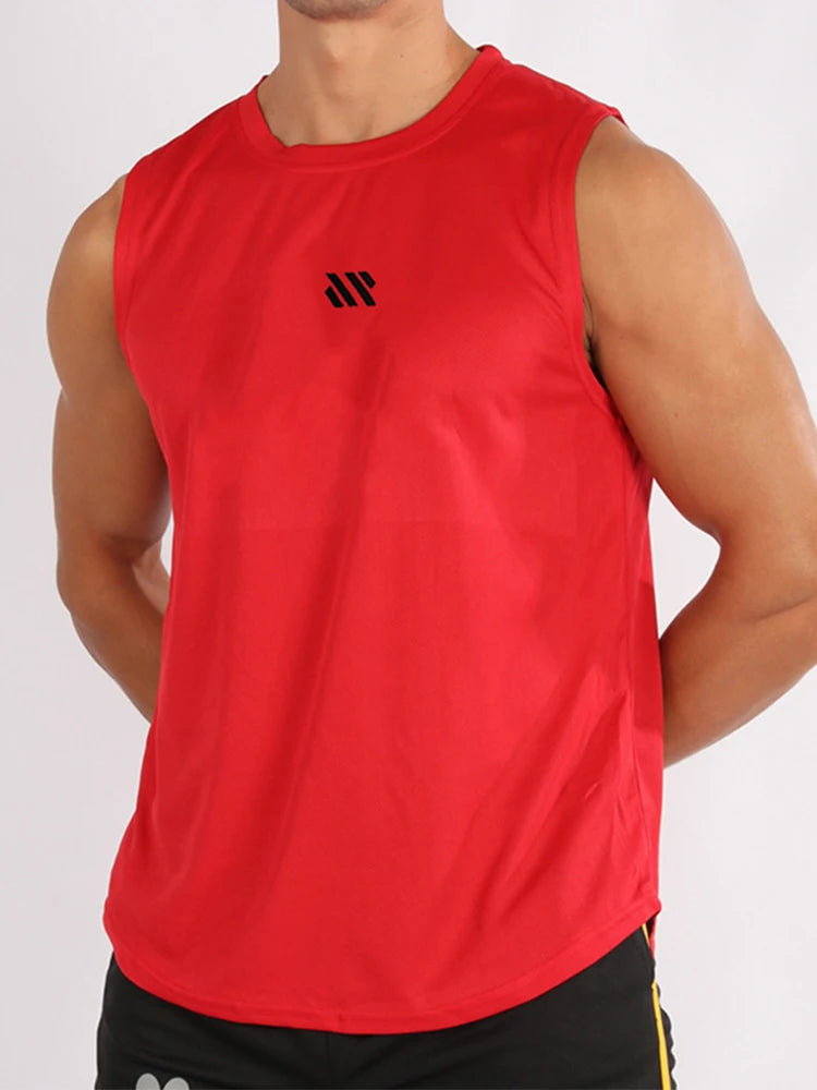 2025 Summer  Men's Sleeveless Fitness Vest New Running Gym Sportswear Printed Men's Clothing for Fitness And Running