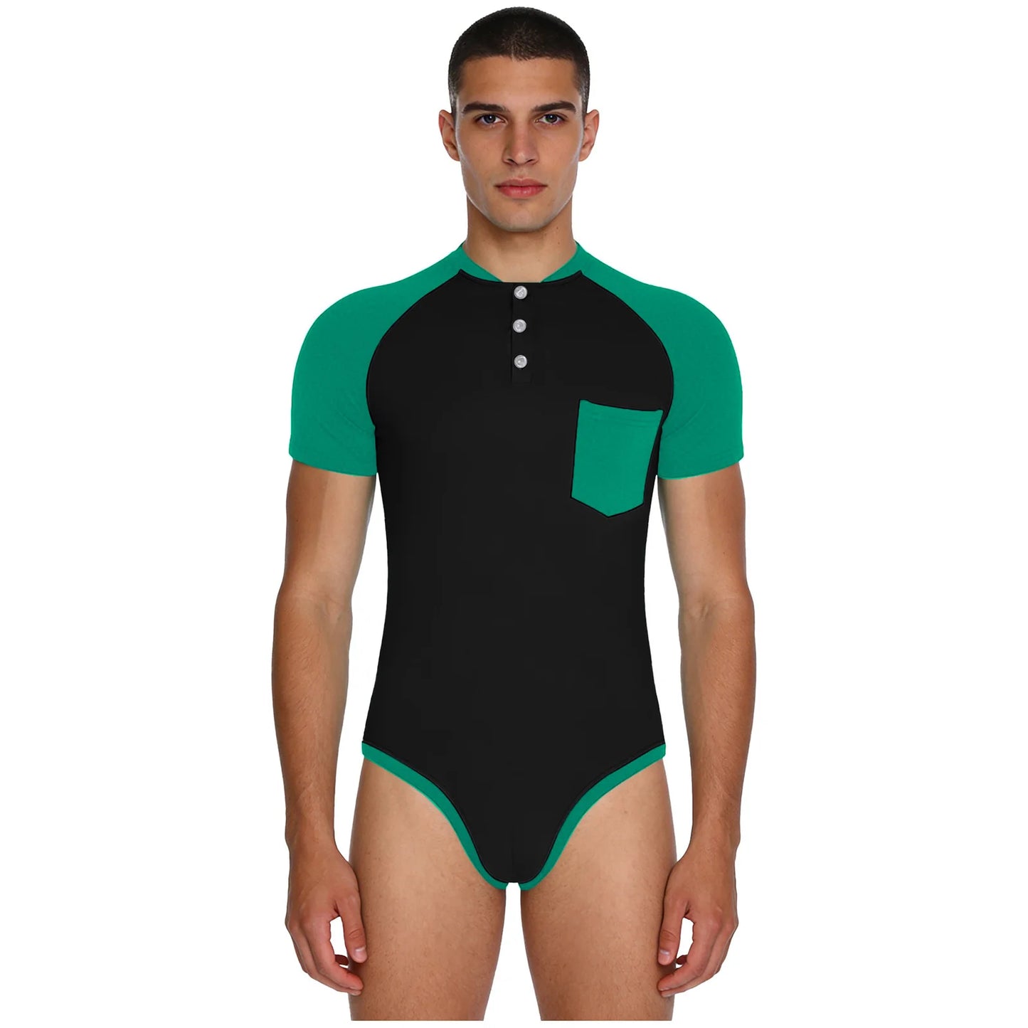 Men Adult Bodybuilding Wrestling Bodysuit Short Sleeve Slim Fit Shirt Jumpsuit for Daily Casual Workout Gym Sports Outfits