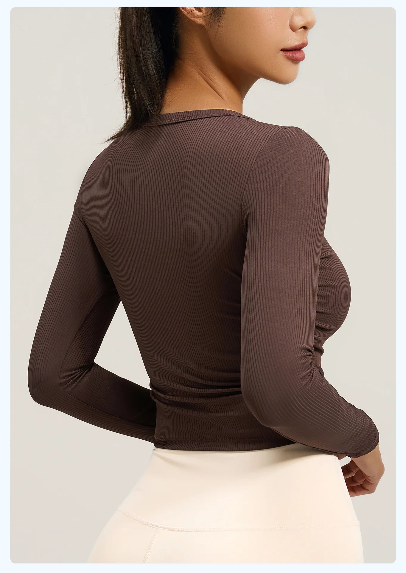 Yoga Top Women Pleated Gym Sports Shirts Breathable Slim Long Sleeve Yoga Wear Pilates Shirt High Elastic Workout Fitness Top