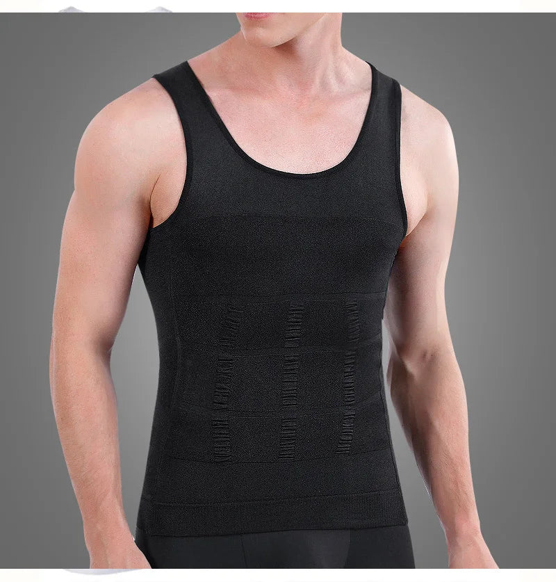 Men's Shapewear vest undershirt seamless waist body men's top vest corset Gym clothes