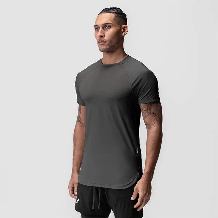 Gym Mens Summer Casual Skinny Compression T-Shirt Short Sleeve Tee Man Fitness Quick Dry Sport Sweatshirt Tops Workouts Clothing