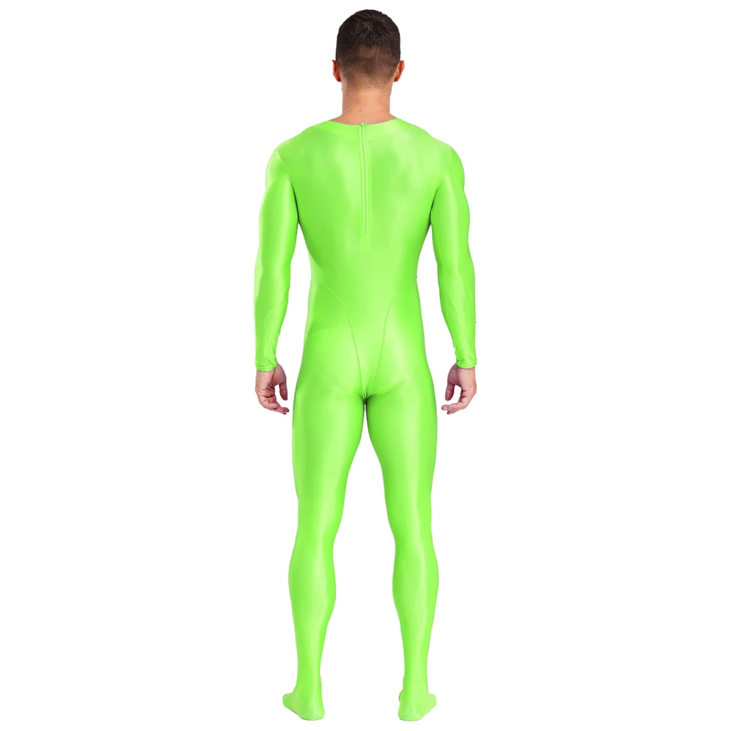 Gymnastics Wrestling Slim Fit Sport Jumpsuits Men Ling Sleeve Footed Body Legging Breathable Workout Gym Costumes Accessory