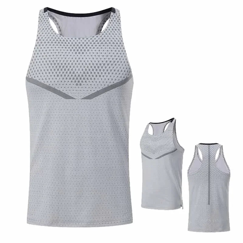 Men's Running Vest Outdoor Training Clothing Male Sportswear Sleeveless T-shirt Gym Jogging Tank Top Bodybuilding T Shirt