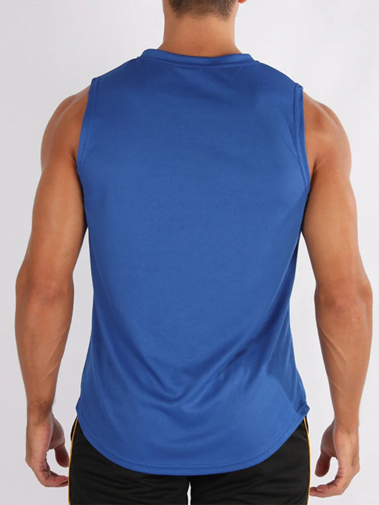 ADED Summer new Gym Vest Men Bodybuilding Sleeveless Sports Tank Top quick-drying mesh Fitness Running Tank Top men Clothes
