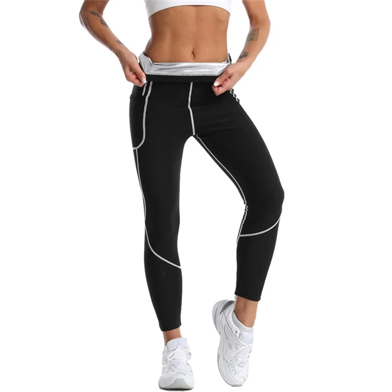 Sauna Suits for Women Gym Clothing Sets Running Fitness Exercise Sportswear Pants Weight Loss Sweating Sports Suit Workout Tops