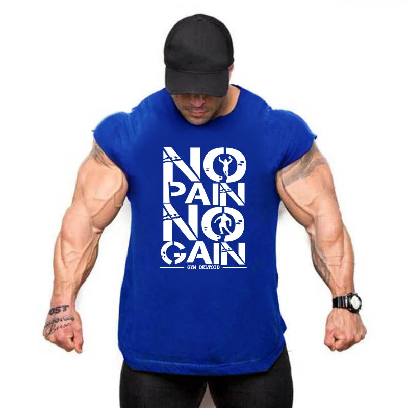 Gym Clothing Mens Bodybuilding Hooded Tank Top Cotton Sleeveless Vest Sweatshirt Fitness Workout Sportswear Tops Male Suspenders