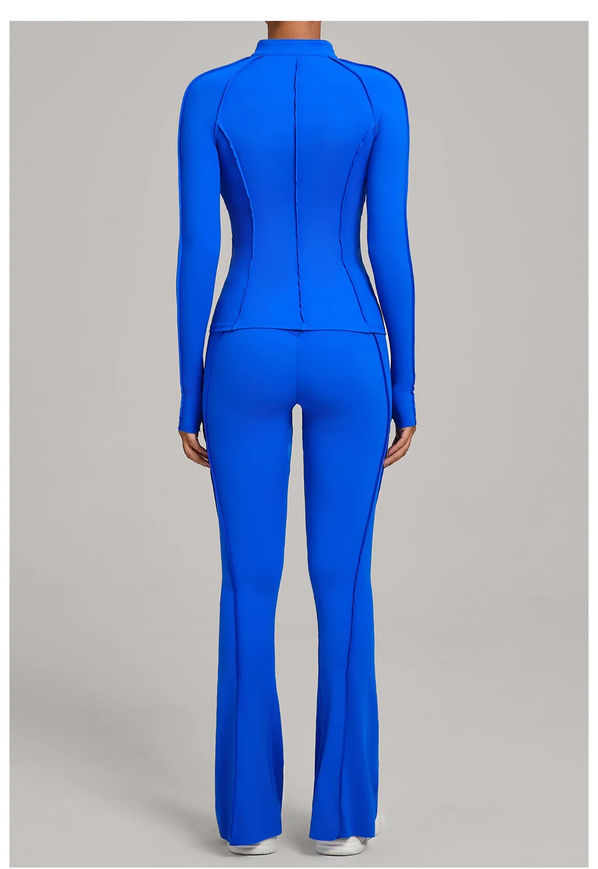 Gym Yoga Outfit for Women Autumn Winter Zipper Long Sleeve Fitness Suit Daily Casual Running Fitness Sportswear Two-Piece Sets